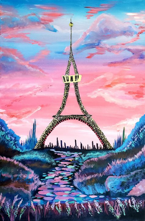 Eiffel Tower at Daybreak - Surreal Artworks