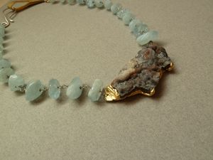 Raw Aquamarine necklace