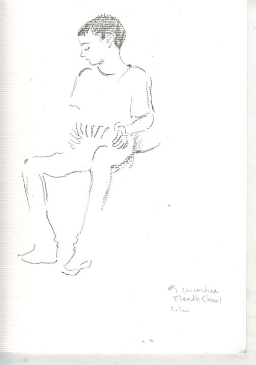 Young Concertina player - Rose Room works by M.R.Reilly