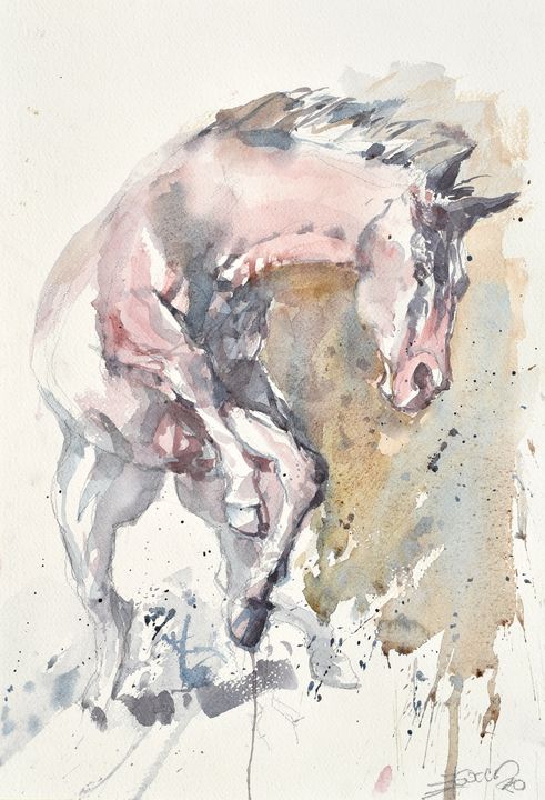 Prancing horse - Goran Žigolić Watercolors