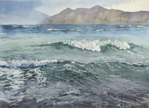 Stormy sea - Goran ŽIgolić Watercolors