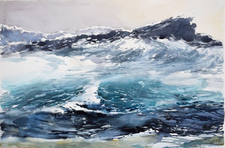 Stormy sea - Goran ŽIgolić Watercolors