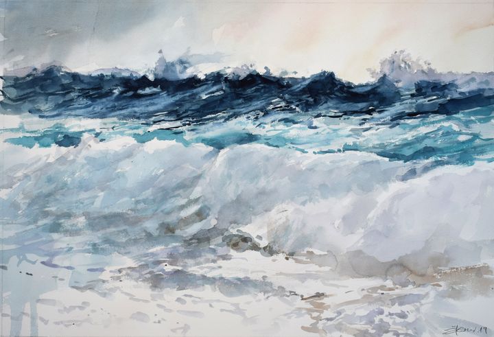 Waves of the mighty sea - Goran ŽIgolić Watercolors