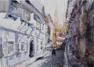 Skalinska street, Zagreb - Goran Žigolić Watercolors