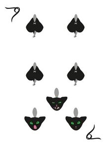 Spades Suit- Seven of cats