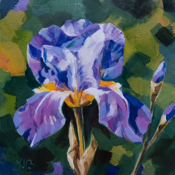 Iris - Nicole Barrière Jahan - Paintings & Prints, Flowers, Plants ...