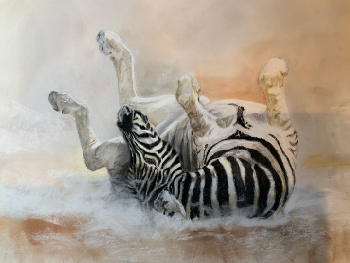 Zebra Dust Bath - Dogone Art