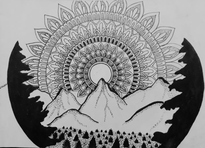 mandala encraved in nature - tangled_in_sacred mandala art - Drawings ...