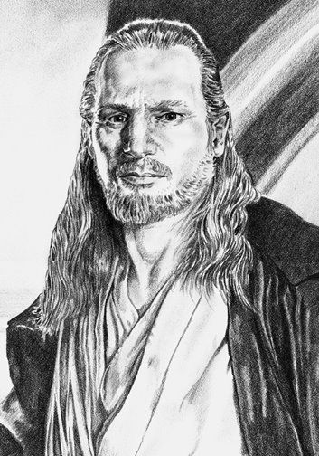 Liam Neeson As Qui Gon Jinn Karen Charles Stidham Drawings