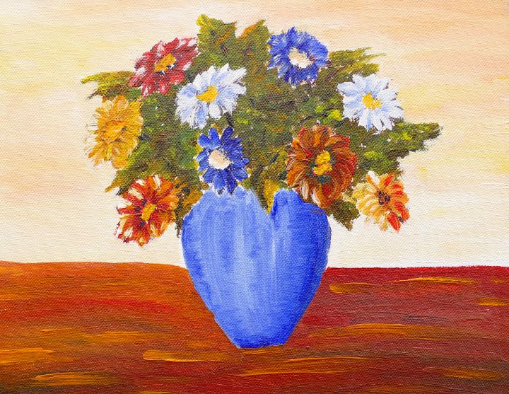 Bunch of Flowers - Birgit Moldenhauer Art - Paintings & Prints, Flowers ...