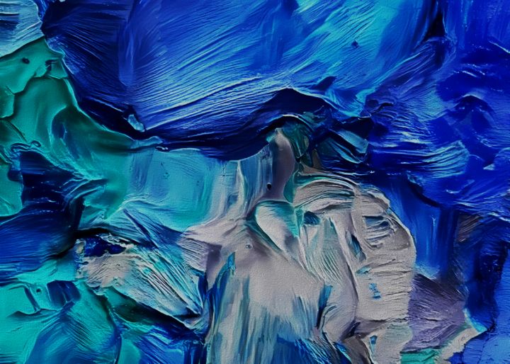 Love Is Blue V - Duxxzz_eth - Paintings & Prints, Abstract, Color - ArtPal