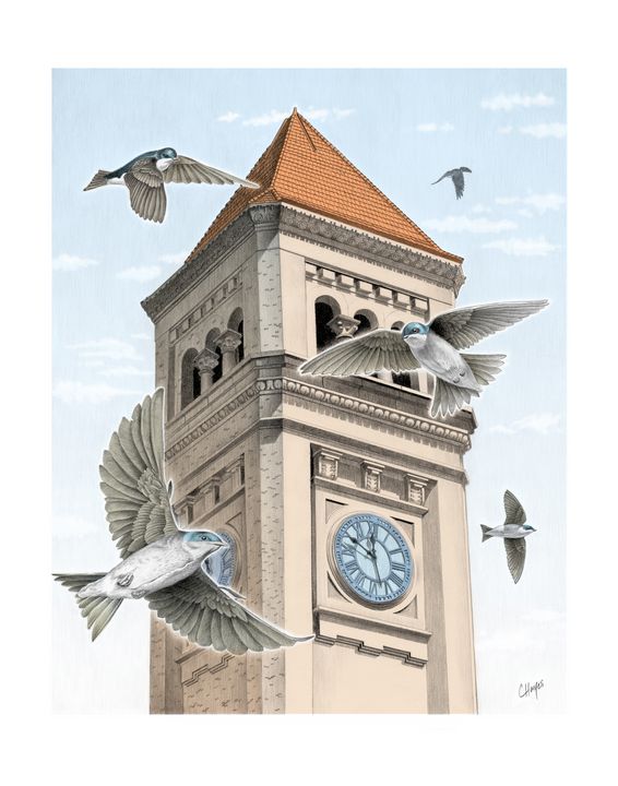 London - A Drawing Of A Clock Tower - HEBSTREITS