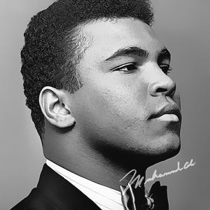 Muhammad Ali Art with Autograph