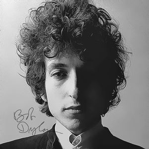 Bob Dylan Art with Autograph
