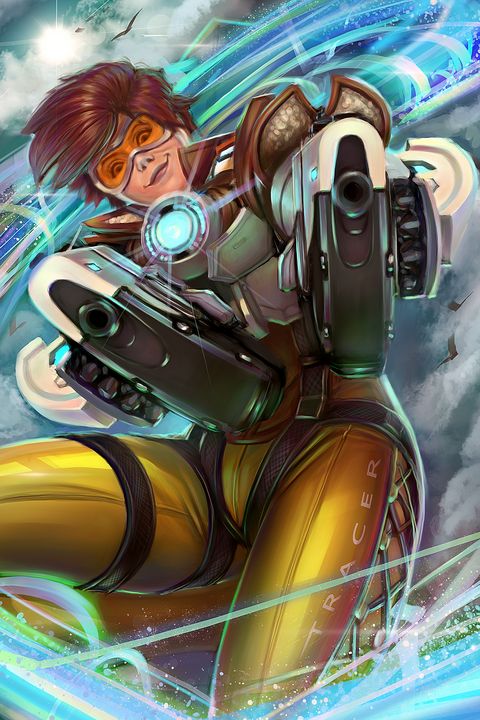 Tracer From Overwatch Art Print 