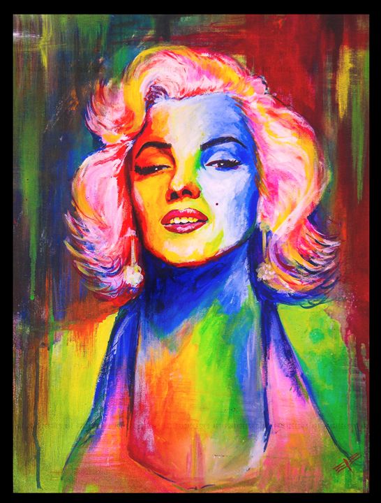 New York Yankees Tattoo Fan - MARILYN MONROE ART - Paintings & Prints,  People & Figures, Celebrity, Actresses - ArtPal