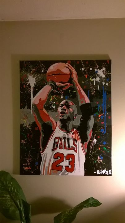 Michael Jordan 45 Back-To - Michael Jordan - Posters and Art Prints