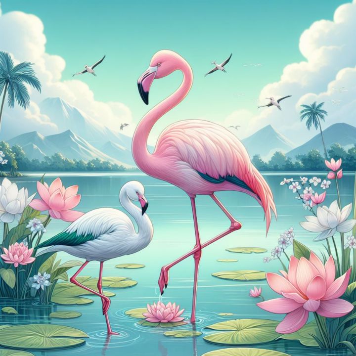 Beautiful Flamingo Art - Lucas Art - Digital Art & AI, Animals, Birds ...