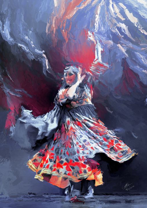 Attan dance Art 99rt - Gull G - Paintings & Prints, Abstract, Other ...