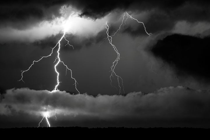 Black and white lightning - Positive Flash Photography - Photography,  Landscapes & Nature, Natural Phenomena & Weather, Lightning - ArtPal