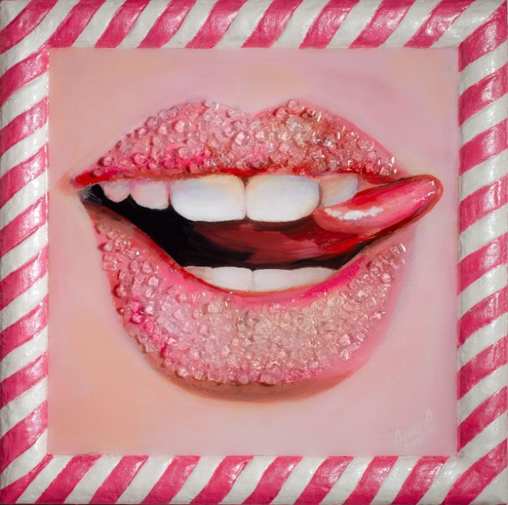 Rolling Stones Tongue Lips Canvas Wall Art - Pop Art