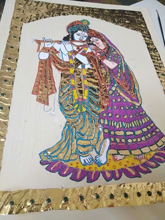 SAF Radha Krishna Painting for Home & Office Decoration (30 X 2 X 30 cms)  SAANF915G613L : Amazon.in: Home & Kitchen
