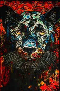 【原画】Animal-eyes『パンダ』(パステル画) 色鉛筆画 パステル画 猫の絵 原画 絵画 イラスト 三毛猫 ペット