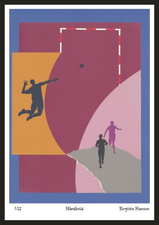 handball-paperart-paintings-prints-people-figures-sports