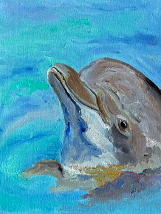 Tidal Charm Dolphin - MARY SNYDER FINE ART - Paintings & Prints