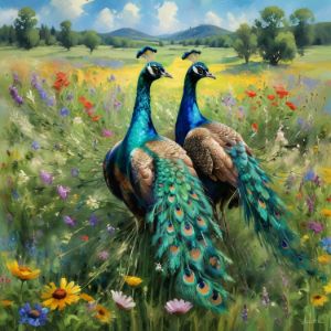 Poetic cheapest painting Peacock