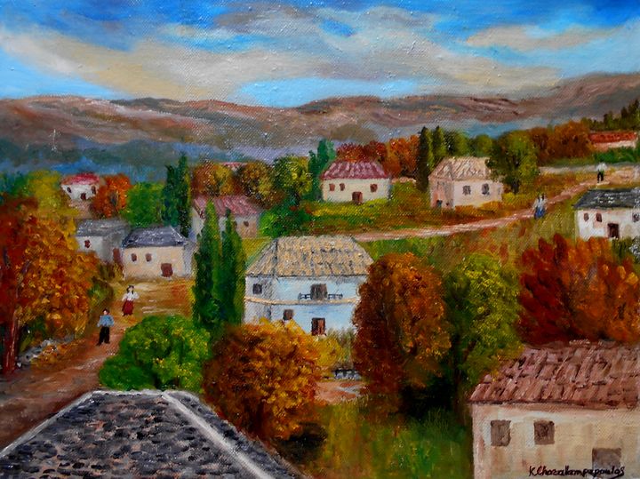 Autumn in Greece - Art by Konstantinos Charalampopoulos