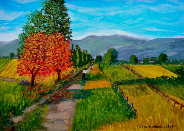 AUTUMN WALK - Art by Konstantinos Charalampopoulos