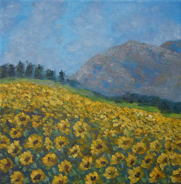 Sunflower oil painting - GalaxySpace