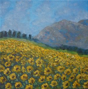 Sunflower oil painting