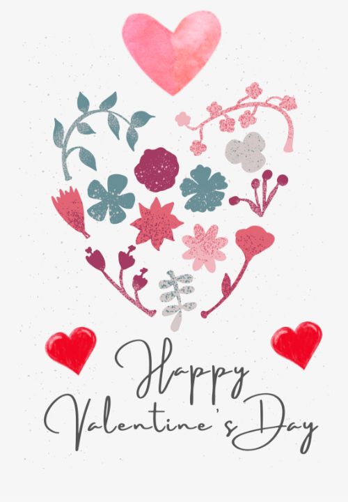 Valentine's Day Floral Heart Design - Pictures, Paintings, and more ...