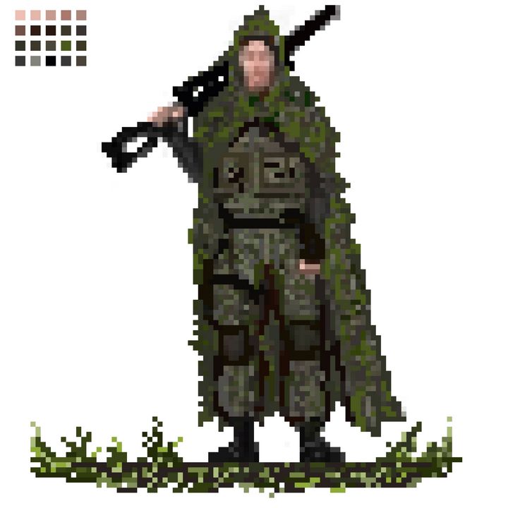 Sniper. Pixel Warriors - Vasiliy_Pimenov_Art
