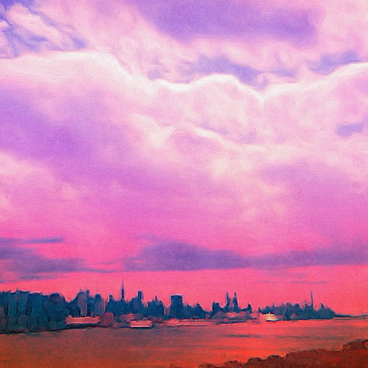 New York City Skyline 2 - Empire State Studios NYC - Paintings & Prints ...