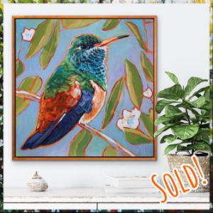 Emerald Hummingbird, framed
