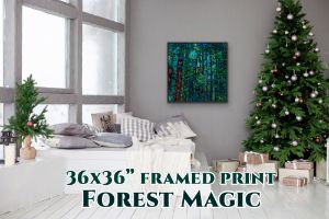 Lightshow” 8x8 Framed Print - MARNA SCHINDLER - Paintings & Prints,  Flowers, Plants, & Trees, Trees & Shrubs, Redwood - ArtPal