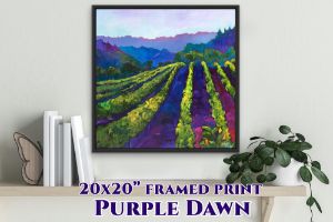 20x20 Framed Print PURPLE DAWN