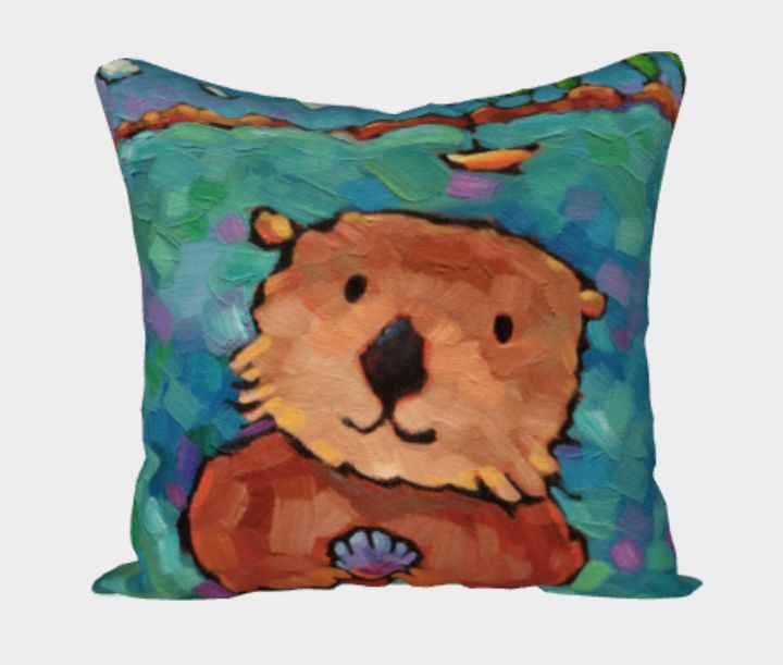 YOU OTTER BE HERE pillow case - MARNA SCHINDLER