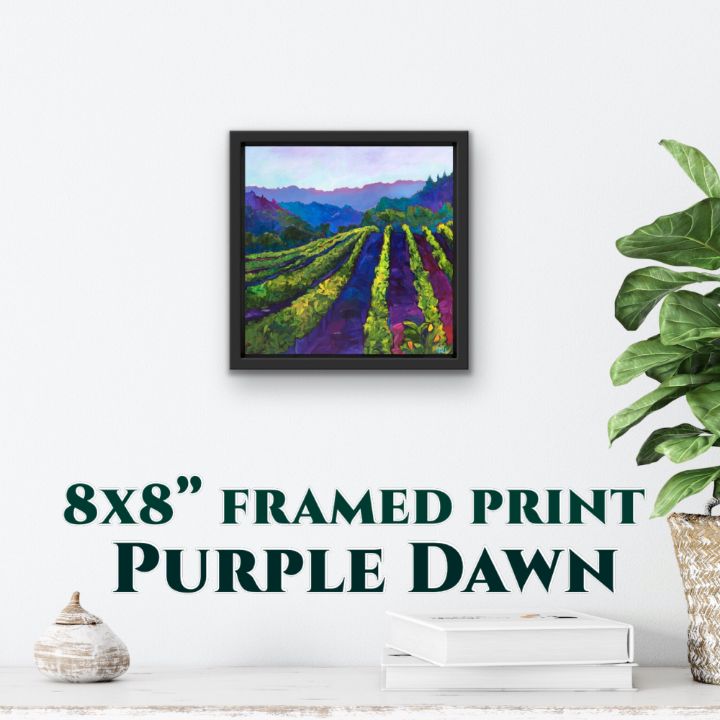 8x8” Framed Print PURPLE DAWN - MARNA SCHINDLER