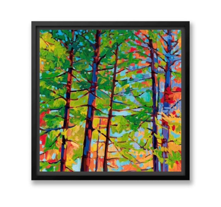 Lightshow” 8x8 Framed Print - MARNA SCHINDLER - Paintings & Prints,  Flowers, Plants, & Trees, Trees & Shrubs, Redwood - ArtPal