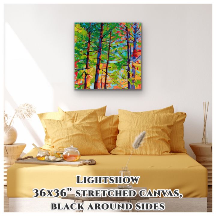 Lightshow” 8x8 Framed Print - MARNA SCHINDLER - Paintings & Prints,  Flowers, Plants, & Trees, Trees & Shrubs, Redwood - ArtPal