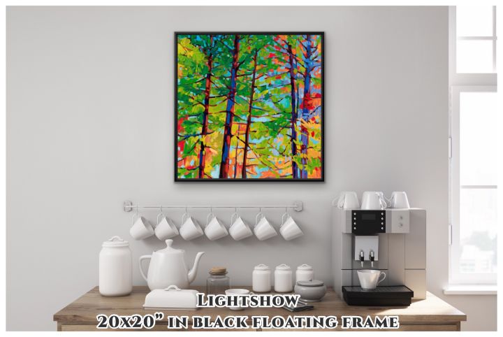 Lightshow” 8x8 Framed Print - MARNA SCHINDLER - Paintings & Prints,  Flowers, Plants, & Trees, Trees & Shrubs, Redwood - ArtPal