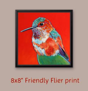 8x8” framed Friendly Flier print