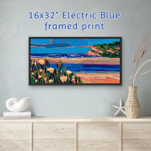 ELECTRIC BLUE 16x32 Framed Print
