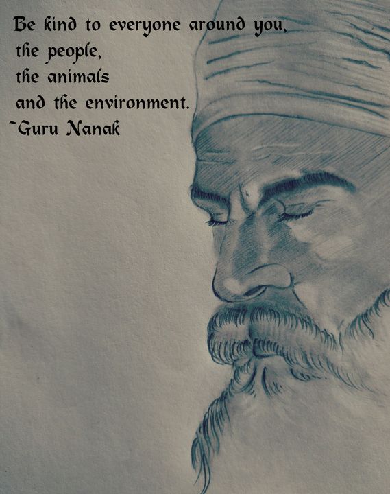Sketch of Guru Nanak ji - Gurudeep'sArt