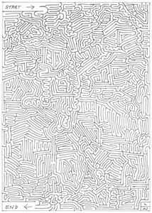 Letter M Maze - Salaster - Drawings & Illustration, Abstract 