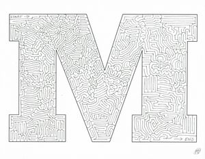 Letter M Maze